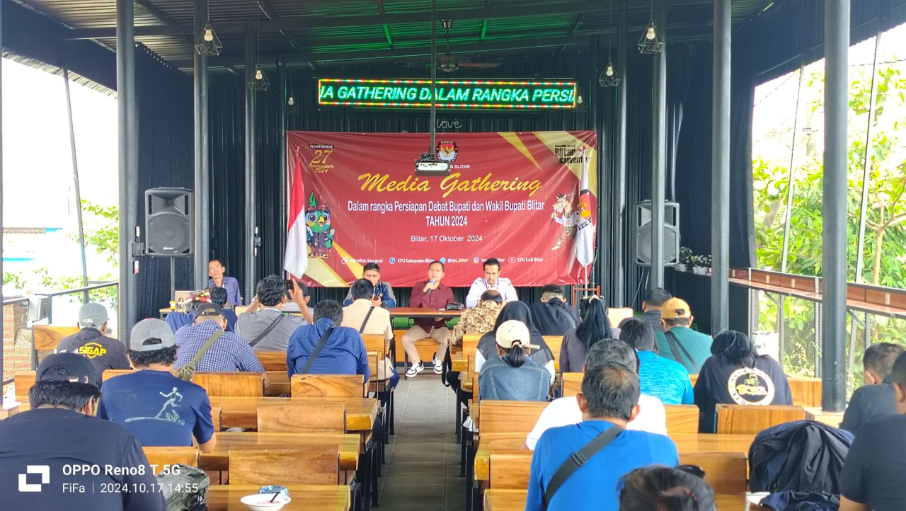 Persiapan Debat Bupati dan Wakil Bupati, KPU Kabupaten Blitar Mengundang Media dalam Acara Gathering