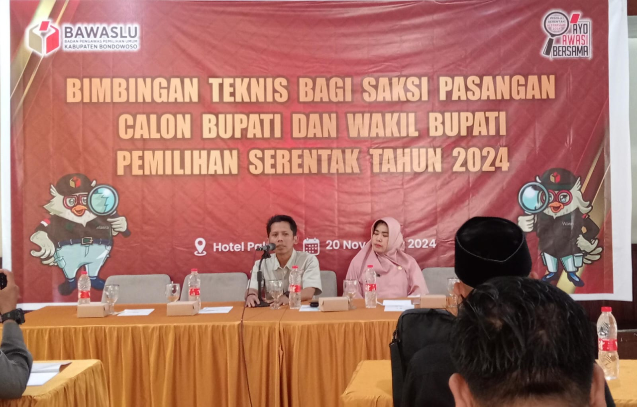 Bawaslu Bondowoso Gelar bimtek saksi paslon