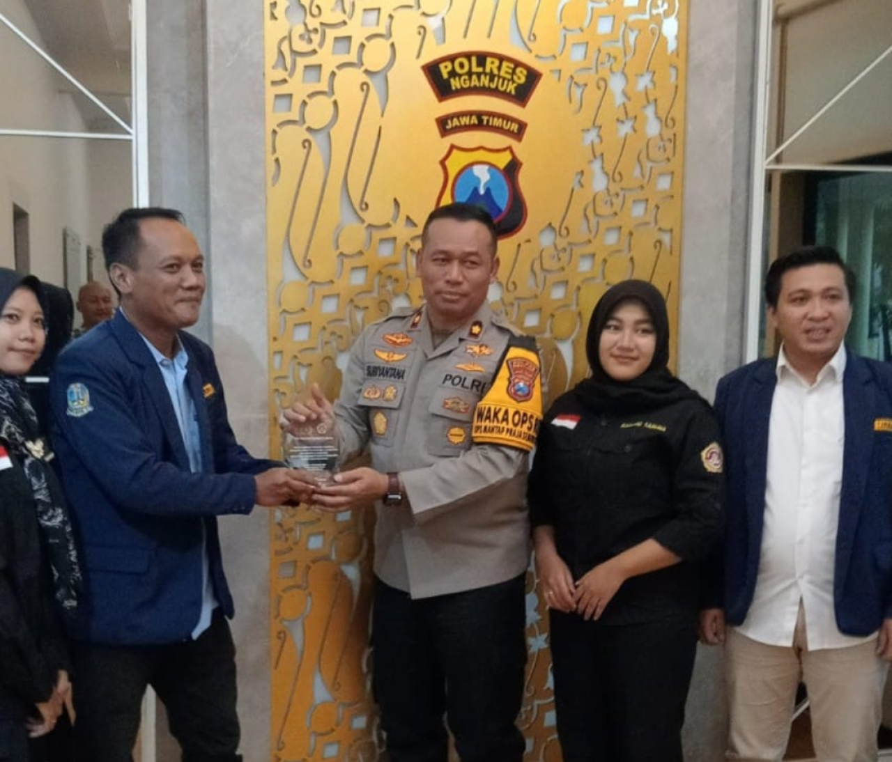 Pengurus Karang Taruna Kabupaten Nganjuk Jalin Silaturahmi dengan Polres Nganjuk