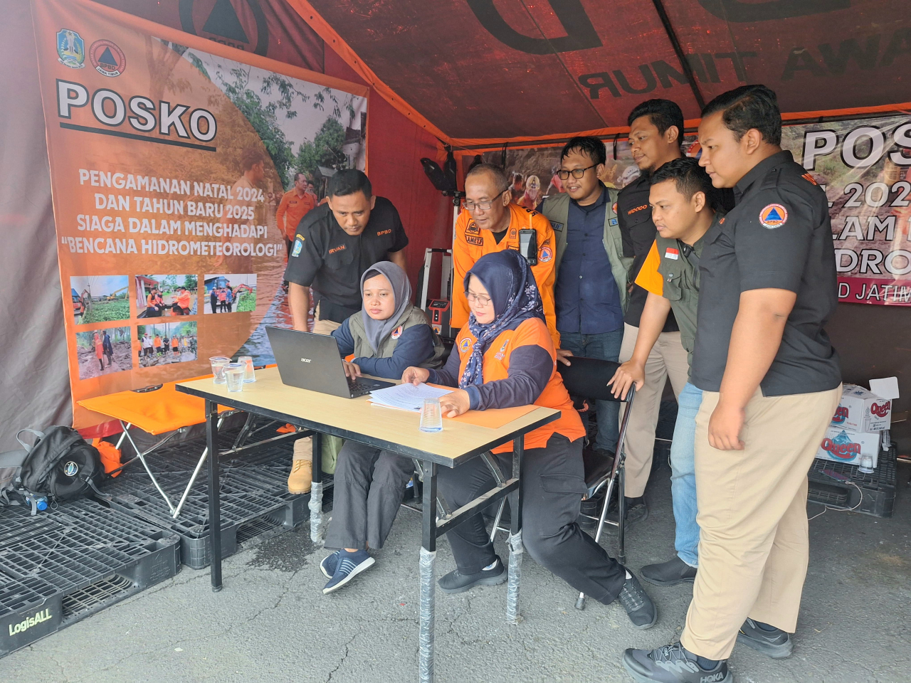 Kolaborasi BPBD Jatim dan BNPB Siagakan Posko di  Lima Titik Strategis