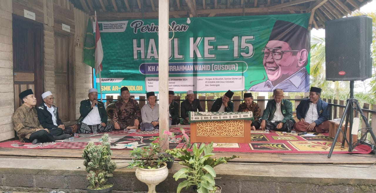 Barikade Gus Dur Gelar Haul ke-15 Gus Dur di Ponpes Ar-Roudloh Gedangan Kabupaten Malang, Berlangsung Khidmat.