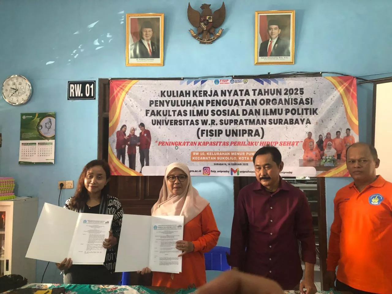 Mahasiswa KKN Unipra Surabaya Dorong Kesadaran Pola Hidup Sehat