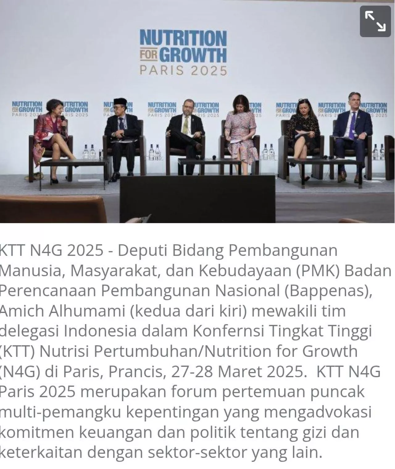 Indonesia Paparkan Program Makan Bergizi Gratis di KTT N4G Paris 2025