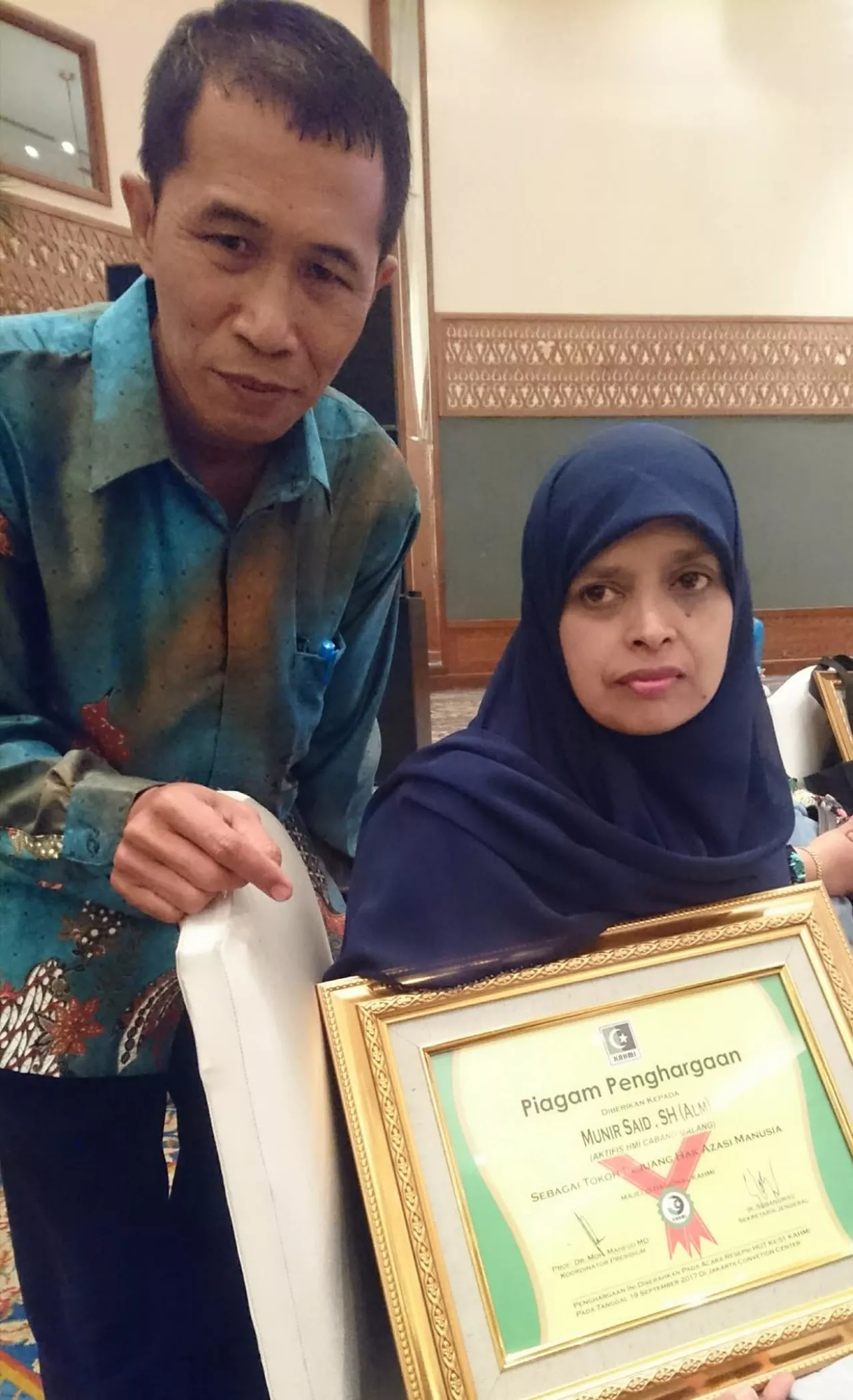 Kenangan MN KAHMI dan Penghargaan Munir Tokoh Pejuang HAM