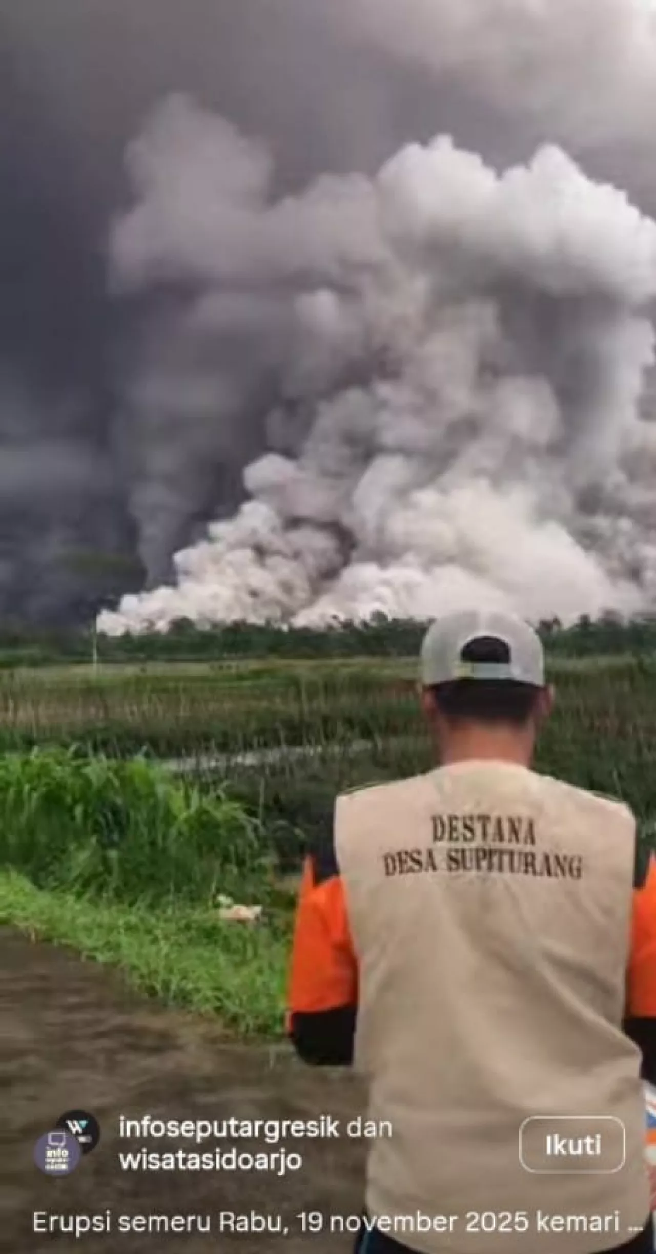 BNPB Pantau Dampak Kenaikan Status Aktivitas Vulkanik Gunung Semeru