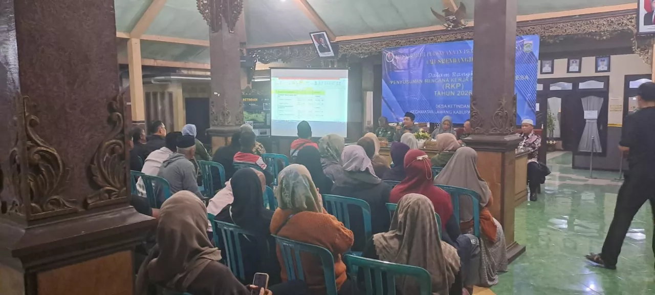 Hujan Tak Halangi Musrenbangdes Ketindan, RKP Desa 2026 Disahkan dalam Harmoni Kebersamaan