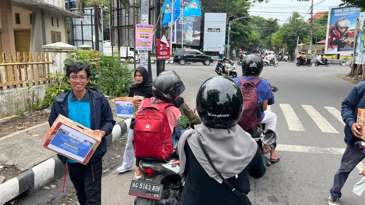 Seribu Nyawa Melayang, KNPI Kota Kediri Menggalang Donasi