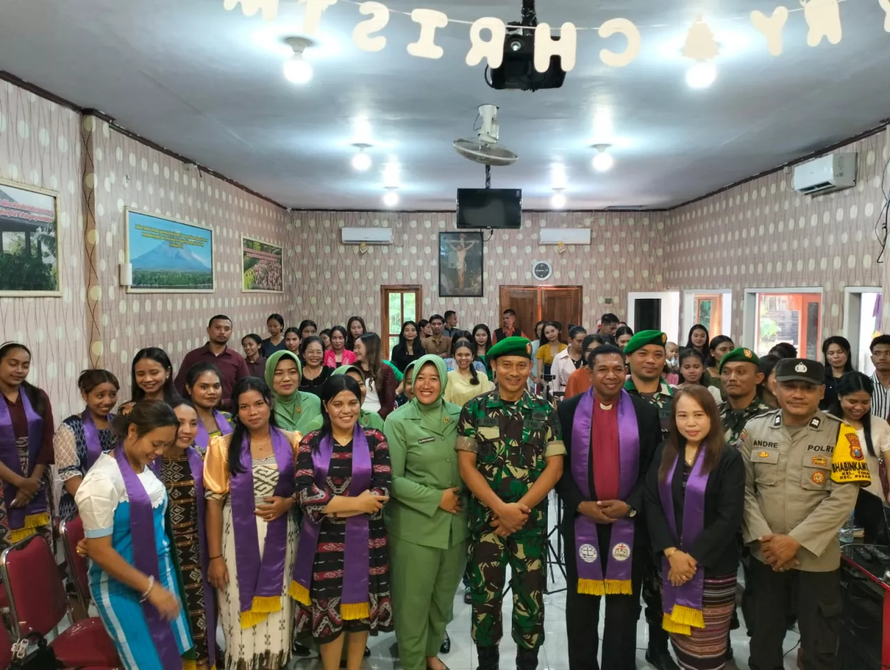 Koramil 02/Pesantren Kunjungi 10 Gereja Selama Natal 2025, Perkokoh Toleransi Umat Beragama