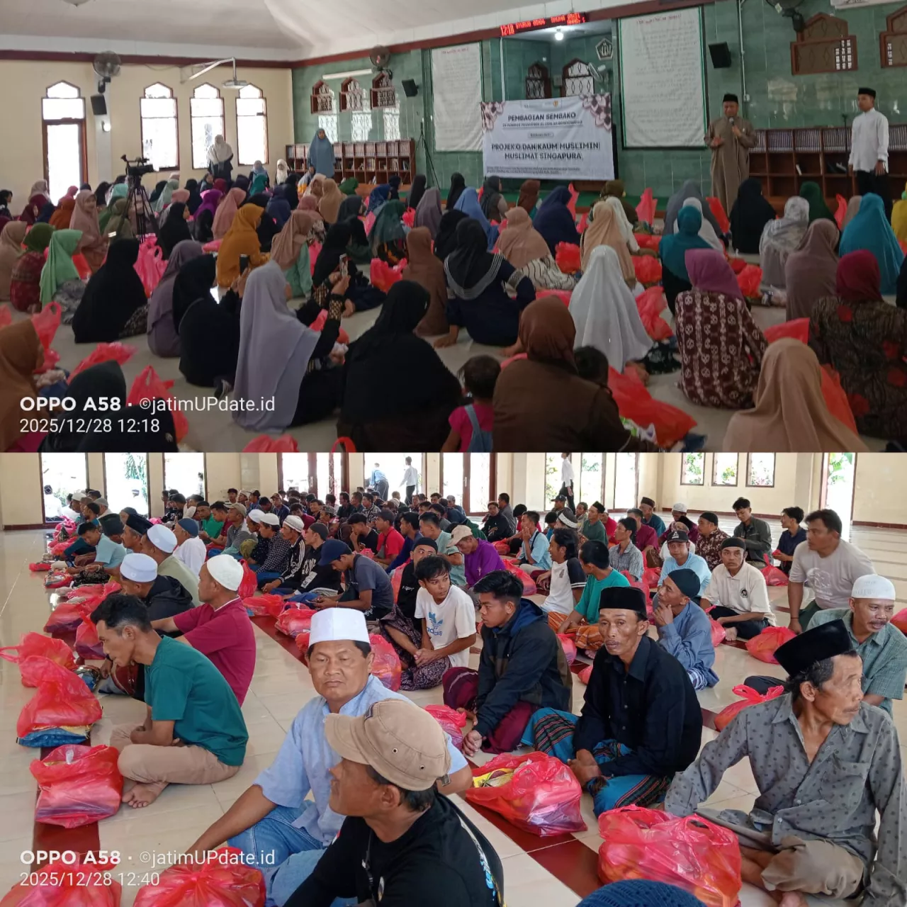 “Penuh Berkah”, Ratusan Jamaah Terima 500 Paket Sembako di Ponpes Al-Ishlah Bondowoso