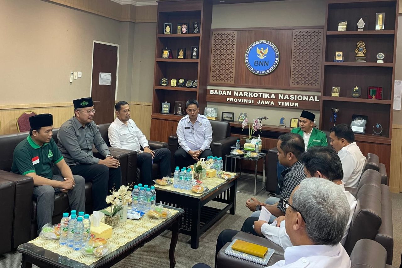Audensi dengan BNNP Jatim, Ansor Jawa Timur Bahas Kolaborasi Pencegahan Narkoba 