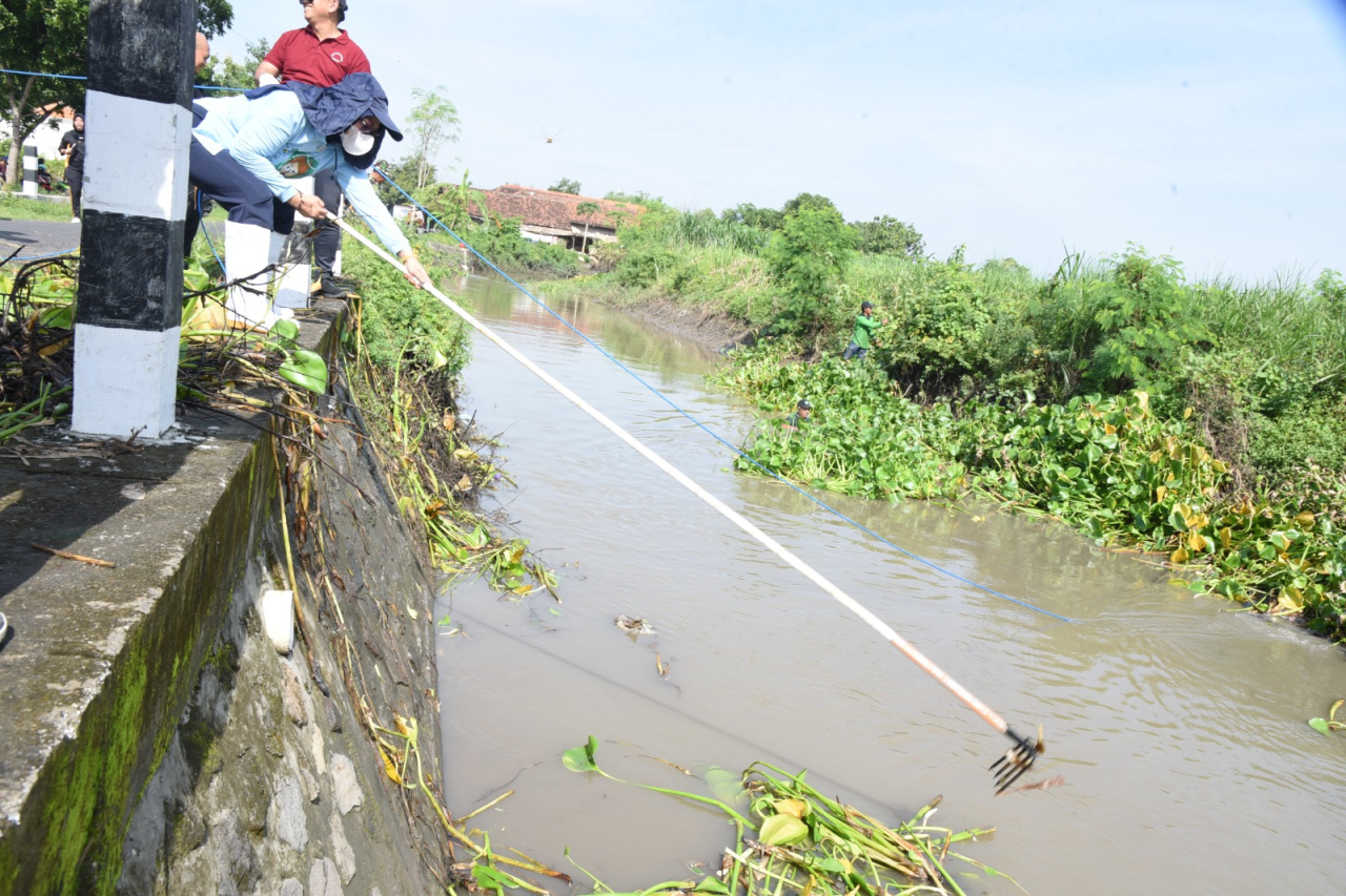 Cegah Banjir, Pemkab Sidoarjo Bersih-Bersih Sungai di Prambon