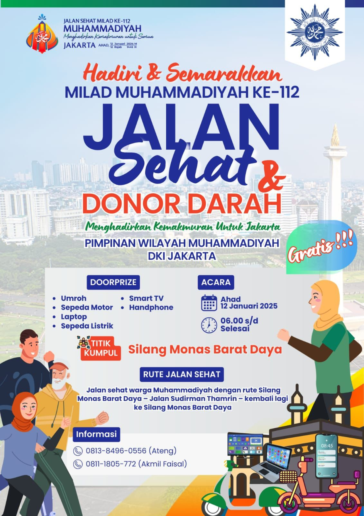 Ketua PWM DKI Jakarta: Jalan Sehat Milad Ke-112 Syiar dengan Kegembiraan