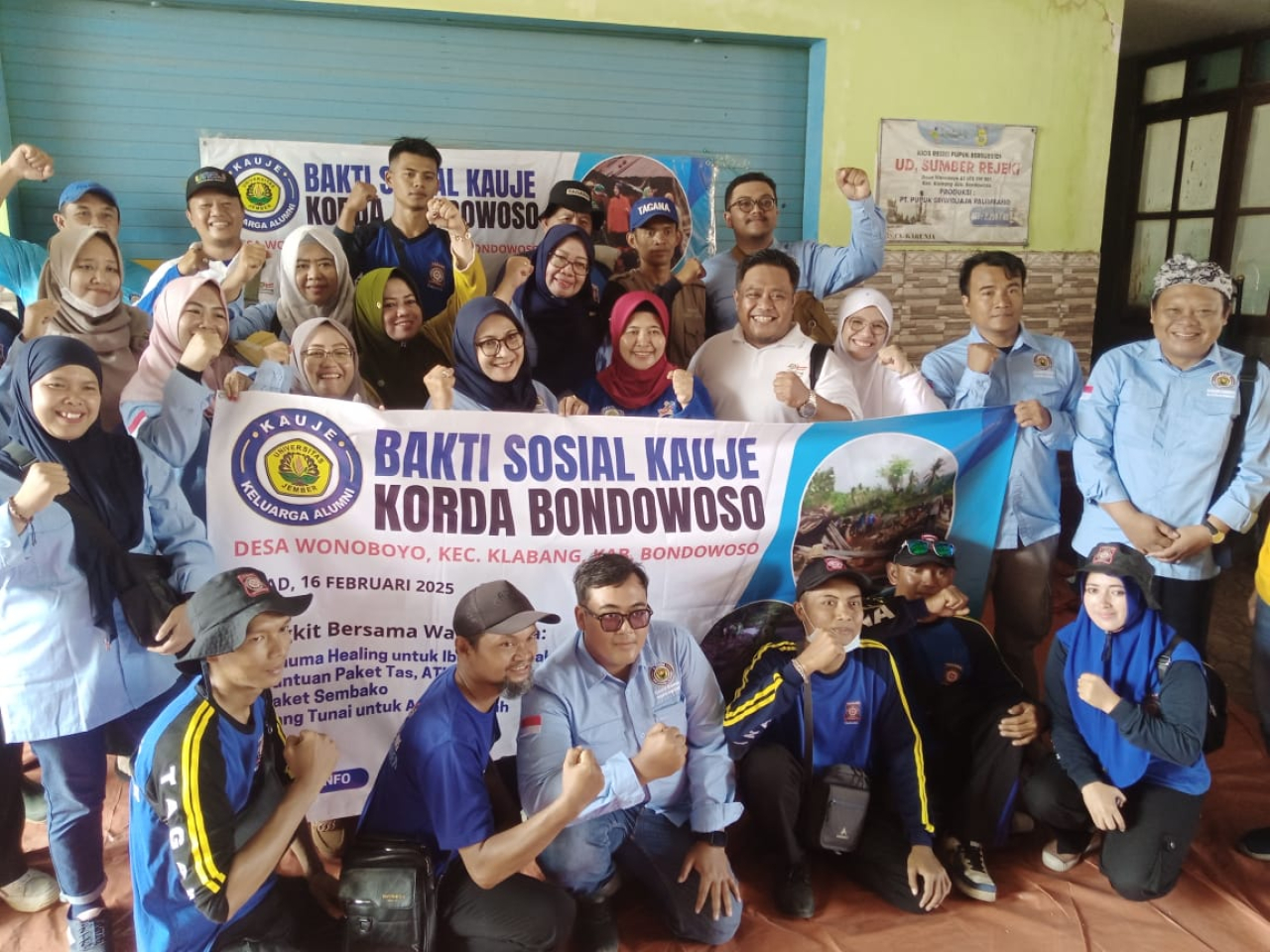 KAUJE Korda Bondowoso Gelar Bakti Sosial dan Trauma Healing Pasca Bencana Banjir di Desa Wonoboyo