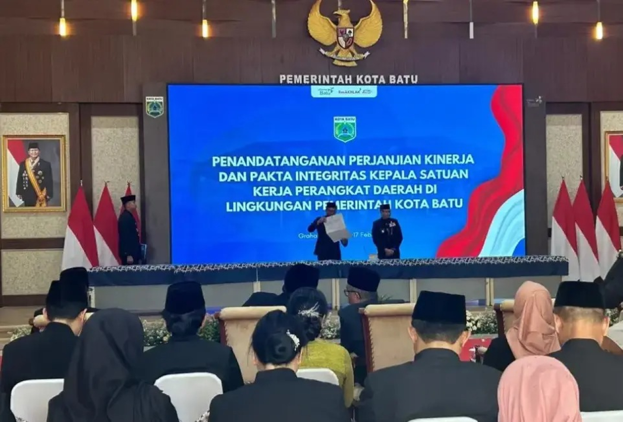 Pj Wali Kota Batu, Lantik Pejabat Pimpinan Tinggi Pratama Dilingkungan Pemkot Batu