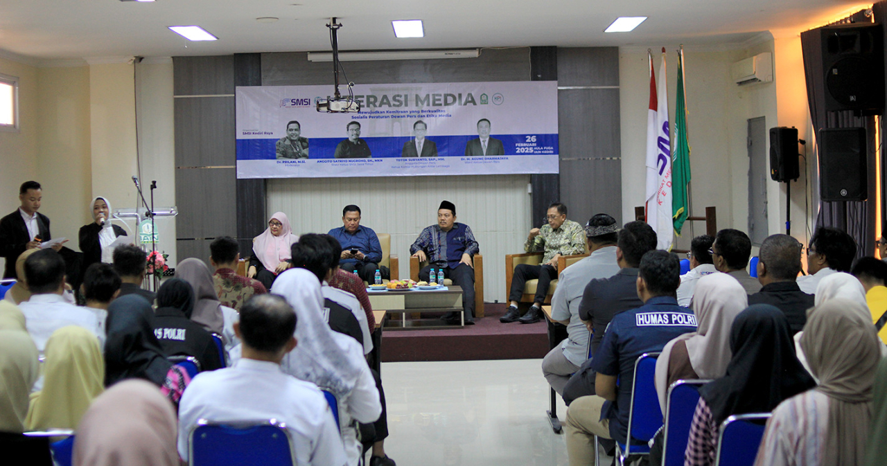 SMSI Kediri Raya Gandeng Dewan Pers Paparkan Peran Media dan Wartawan Profesional