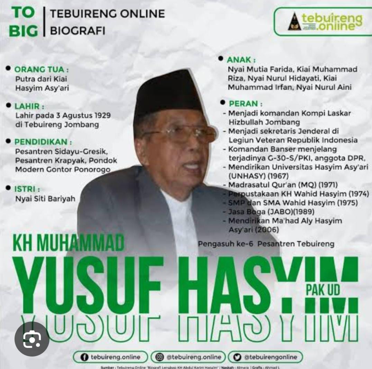 Sejumlah Pihak Usulkan KH Yusuf Hasyim Memperoleh Gelar Pahlawan Nasional