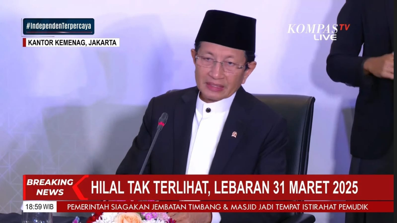 Hilal Tak Terlihat, Pemerintah Tetapkan Idul Fitri 1446 H Jatuh pada 31 Maret 2025