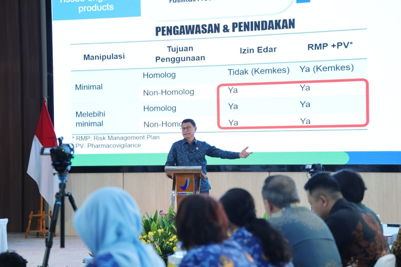 Taruna Ikrar Teken Peraturan Izin Edar BPOM Bagi Pelaku Usaha Stemcell.