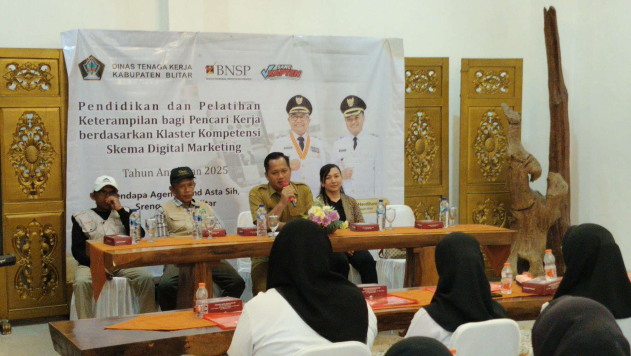 Disnaker Kabupaten Blitar Manfaatkan DBHCHT untuk Tekan Pengangguran Lewat Pelatihan Digital
