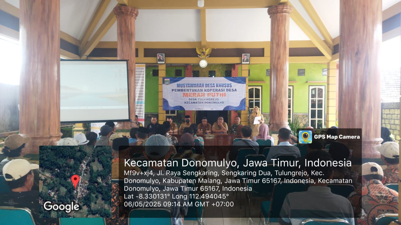 Desa Tulungrejo Gelar Musdesus, Lengkapi Kopdes Merah Putih Di Kec. Donomulyo, Kab. Malang