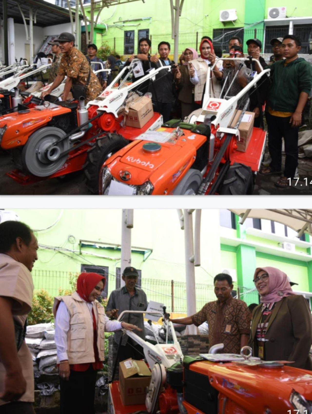 Kelompok Tani di Sidoarjo Terima Bantuan 15 Handtraktor dan 1 Alsintan