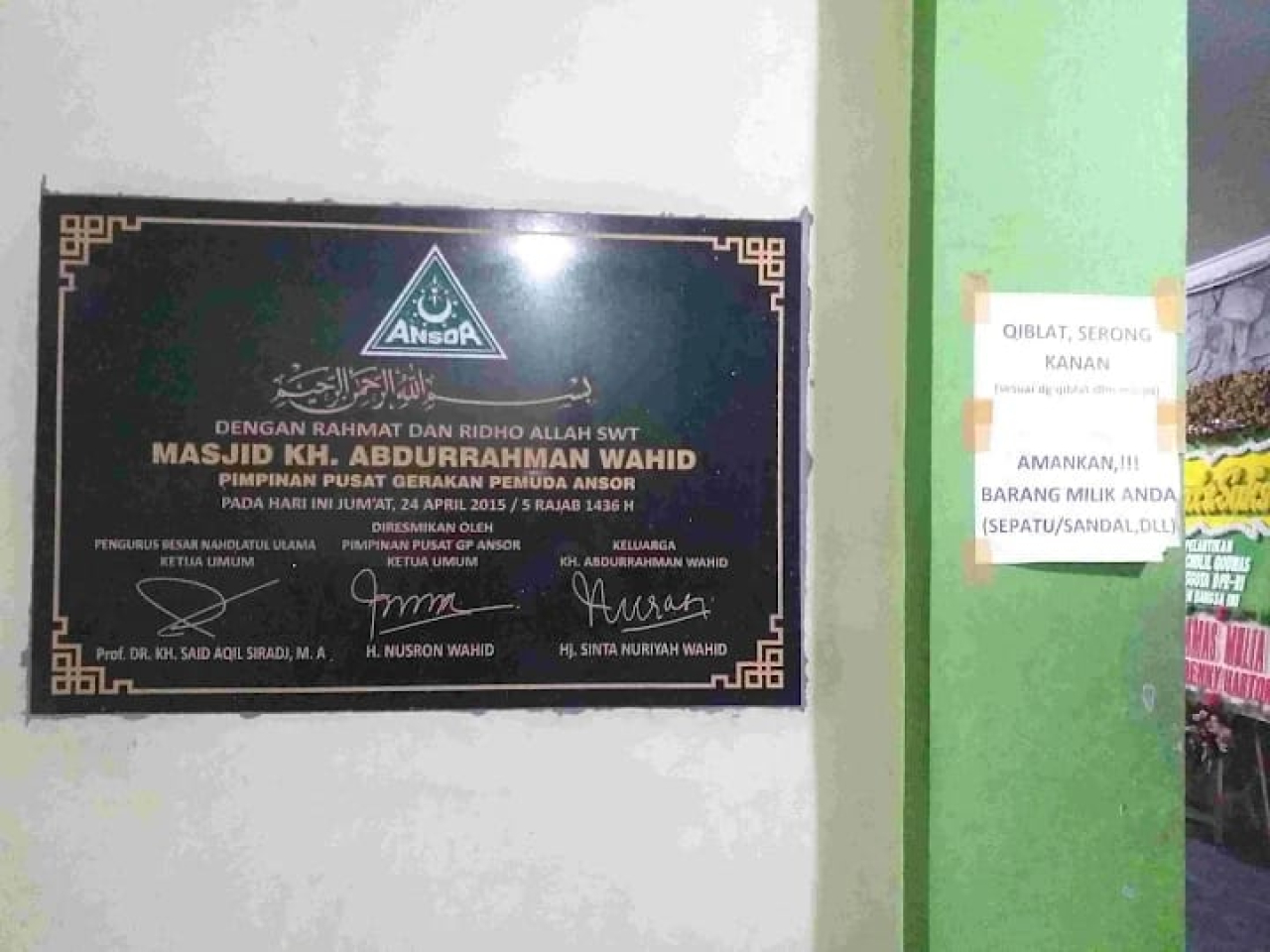 Masjid Gus Dur Dipertahankan Warga NU Dari Gugatan Hukum