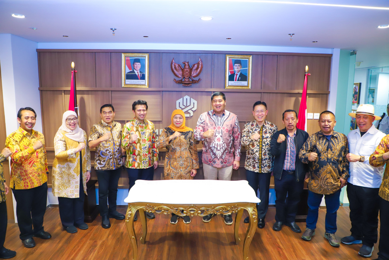 Khofifah-Emil Bersama PWI dan SPSI Jatim, Temui Menteri PKP Maruarar Sirait