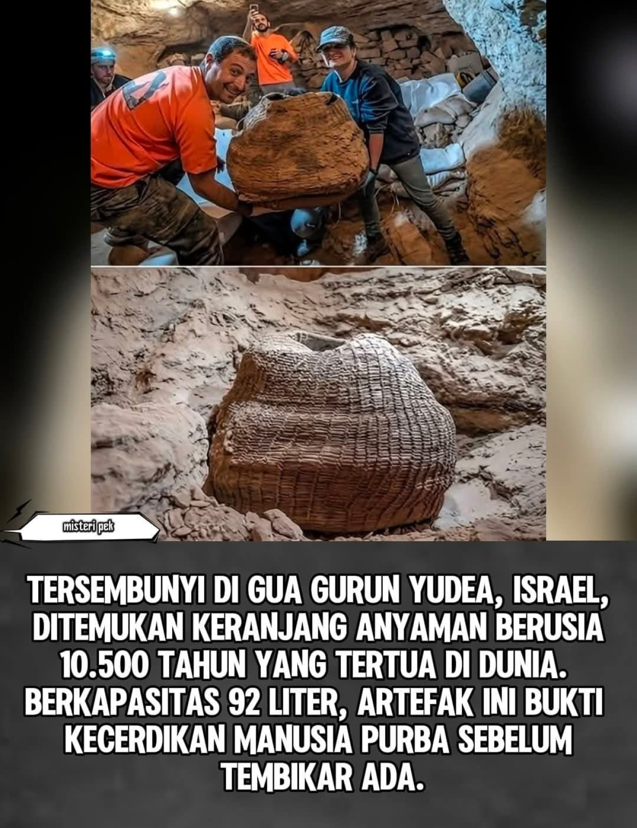 Keranjang berusia 10.500 tahun ditemukan utuh di gurun Israel