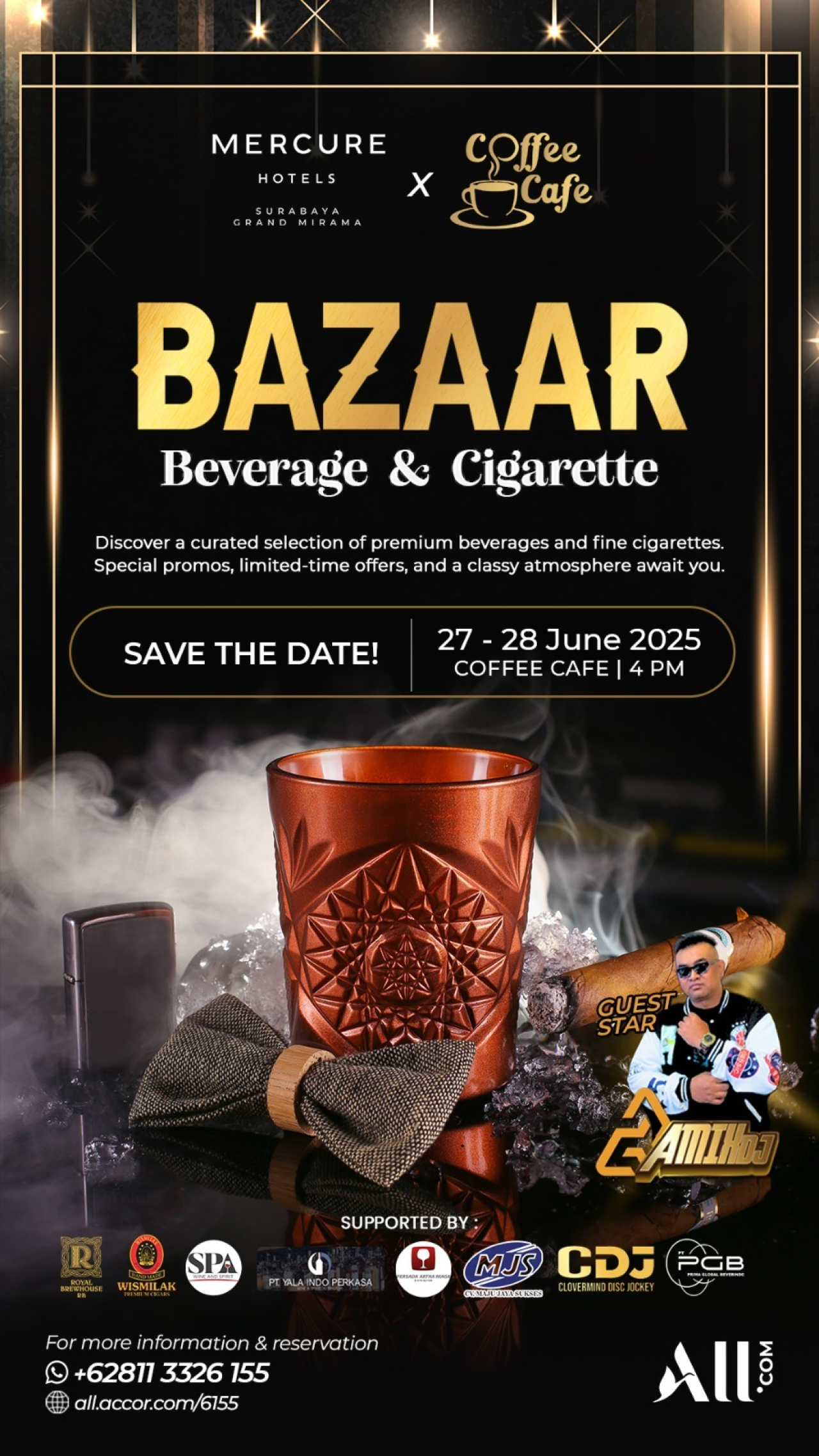 Bazaar Beverage & Cigarette, Perpaduan Elegan Gaya Hidup dan Eksplorasi Cita Rasa di Mercure