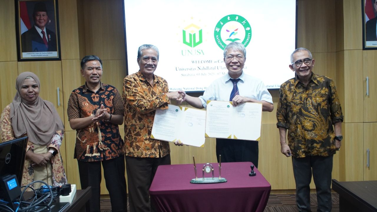 Keterangan Gambar: Universitas Nahdlatul Ulama Surabaya (Unusa) menerima kunjungan delegasi dari National Dong Hwa University (NDHU) Taiwan di Kampus B Unusa.