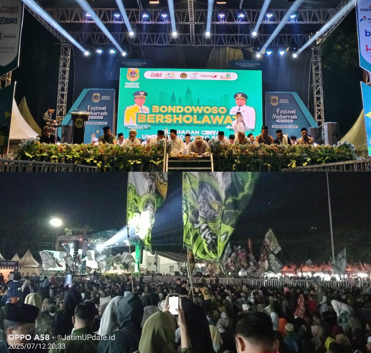 Bondowoso Bersholawat, Festival Muharram Ditutup Penuh Haru di Alun-Alun RBA Ki Ronggo