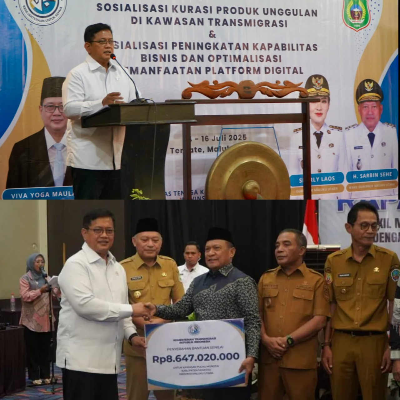 Maluku Utara Dapat Rp35 Miliar dari Kementrian Transmigrasi, Wamen : Tujuh Daerah Maluku Utara Jadi Prioritas