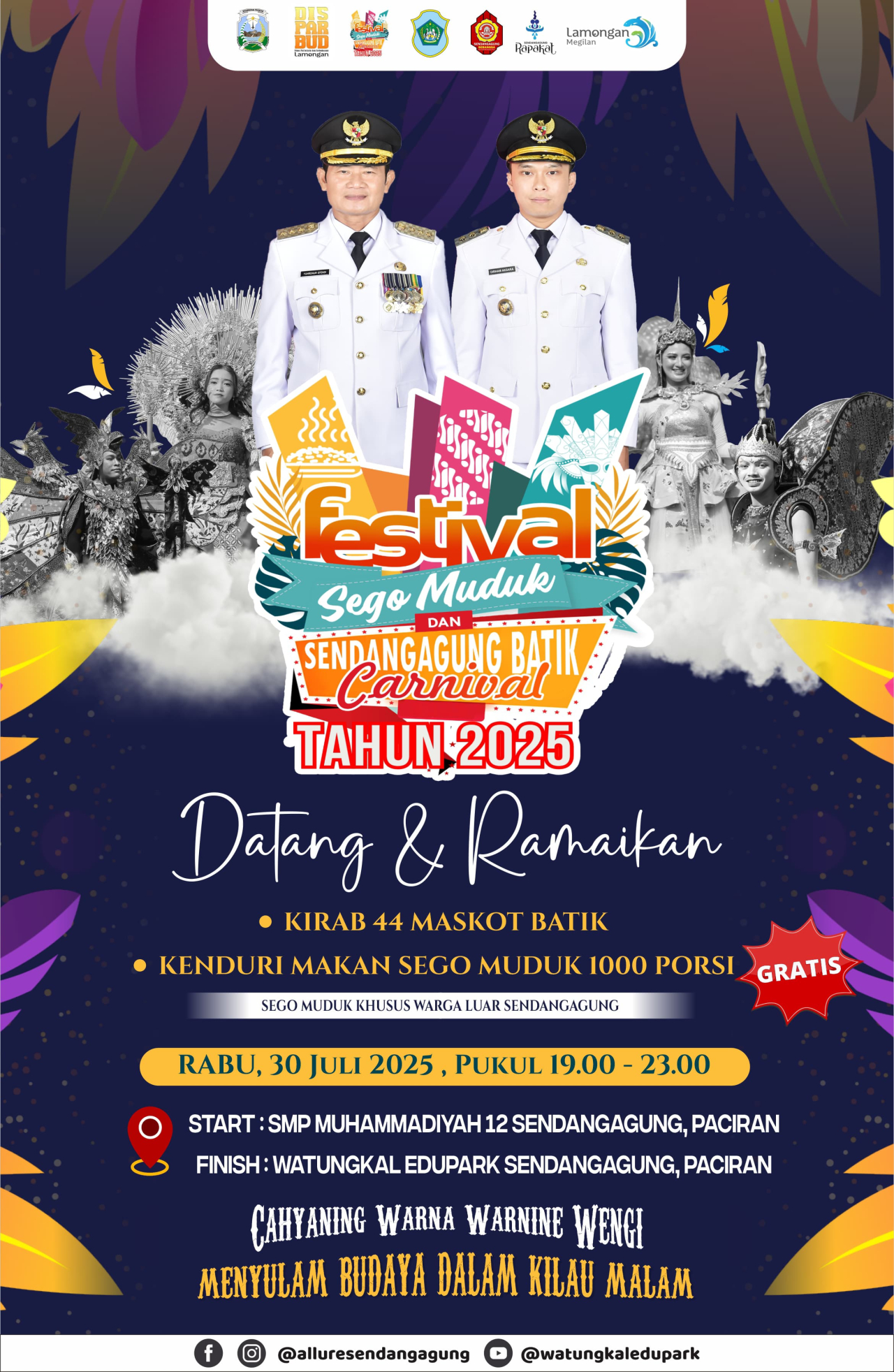 Festival Sego Muduk dan Batik Carnival di Sendangagung, Siapkan 1000 Porsi Makanan Gratis untuk Masyarakat