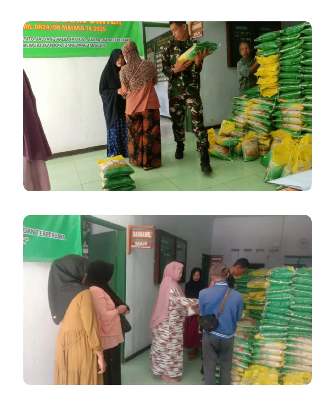 Bulog Jember dan Koramil Mayang Gelar Operasi Pasar Beras Murah untuk Warga