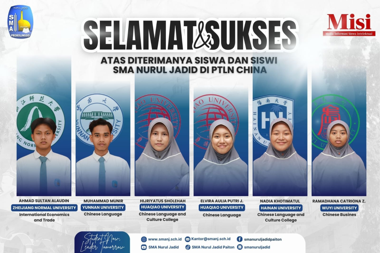 Enam Siswa SMA Nurul Jadid Raih Beasiswa ke China