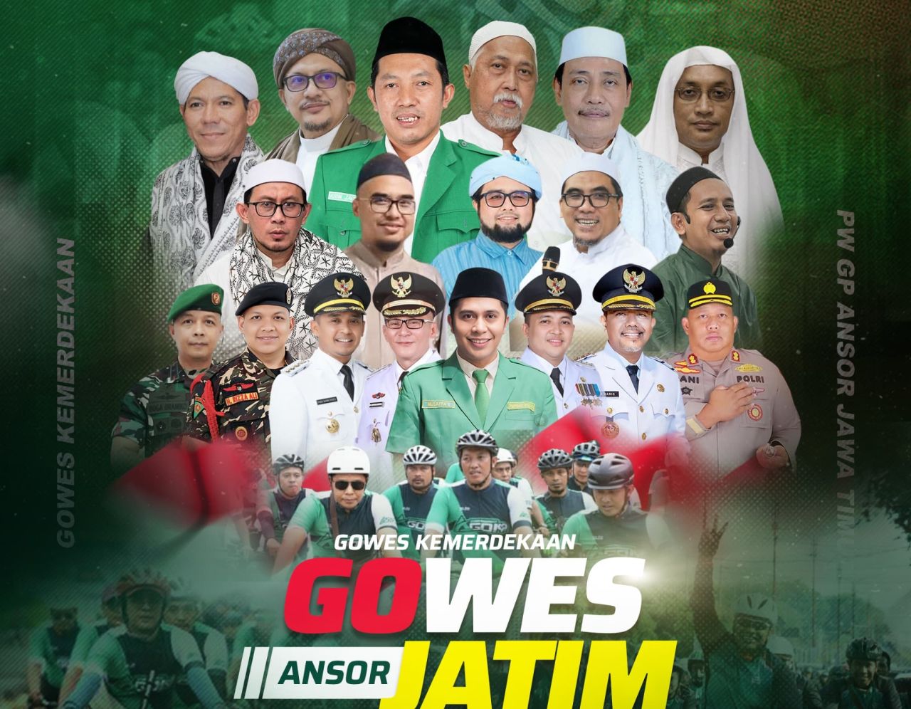 Ansor Jatim Gelar Gowes Kemerdekaan, 3.000 Peserta Meriahkan Pasuruan