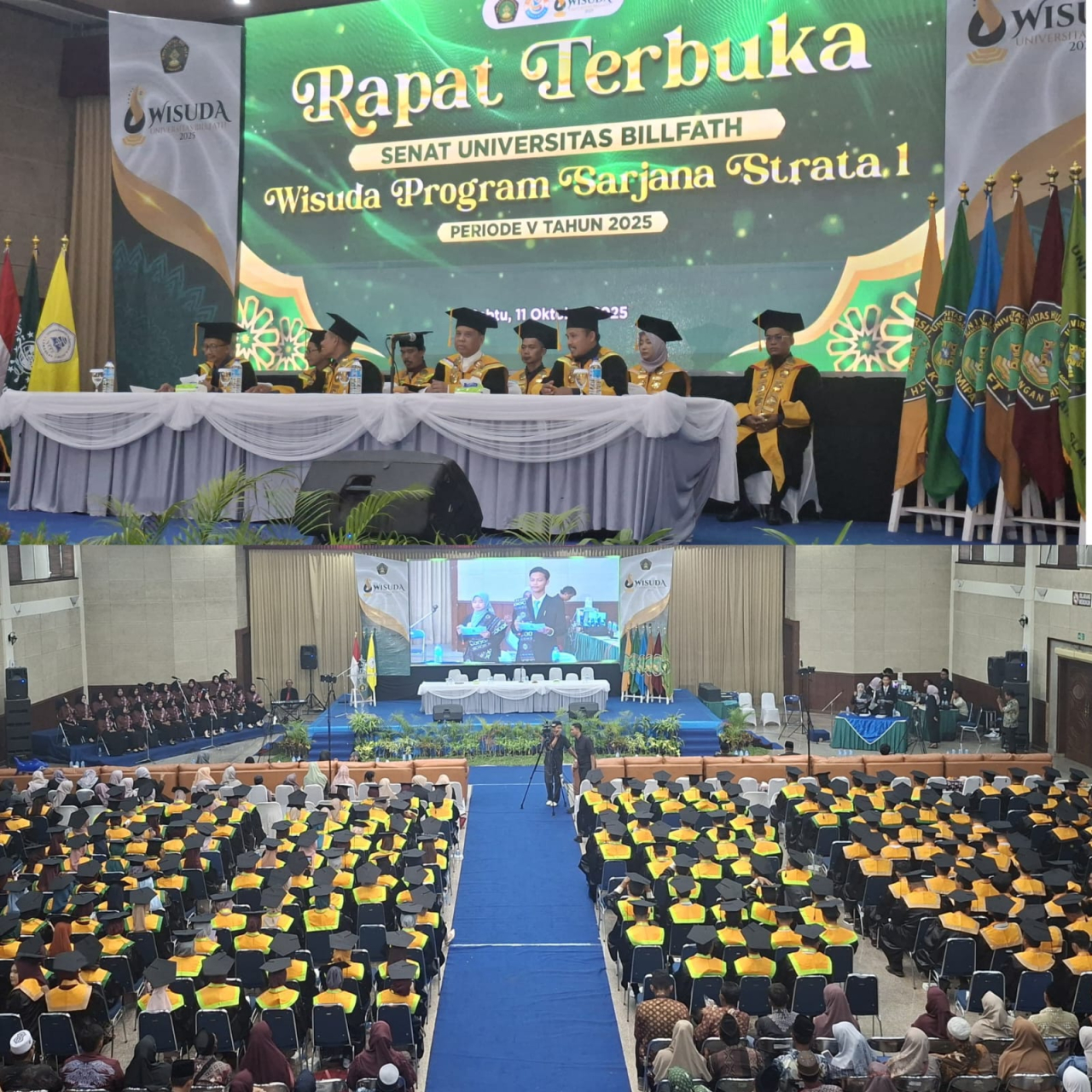 Universitas Billfath Lamongan Kukuhkan 284 Wisudawan, Rektor: Ilmu Harus Membumikan Keadilan