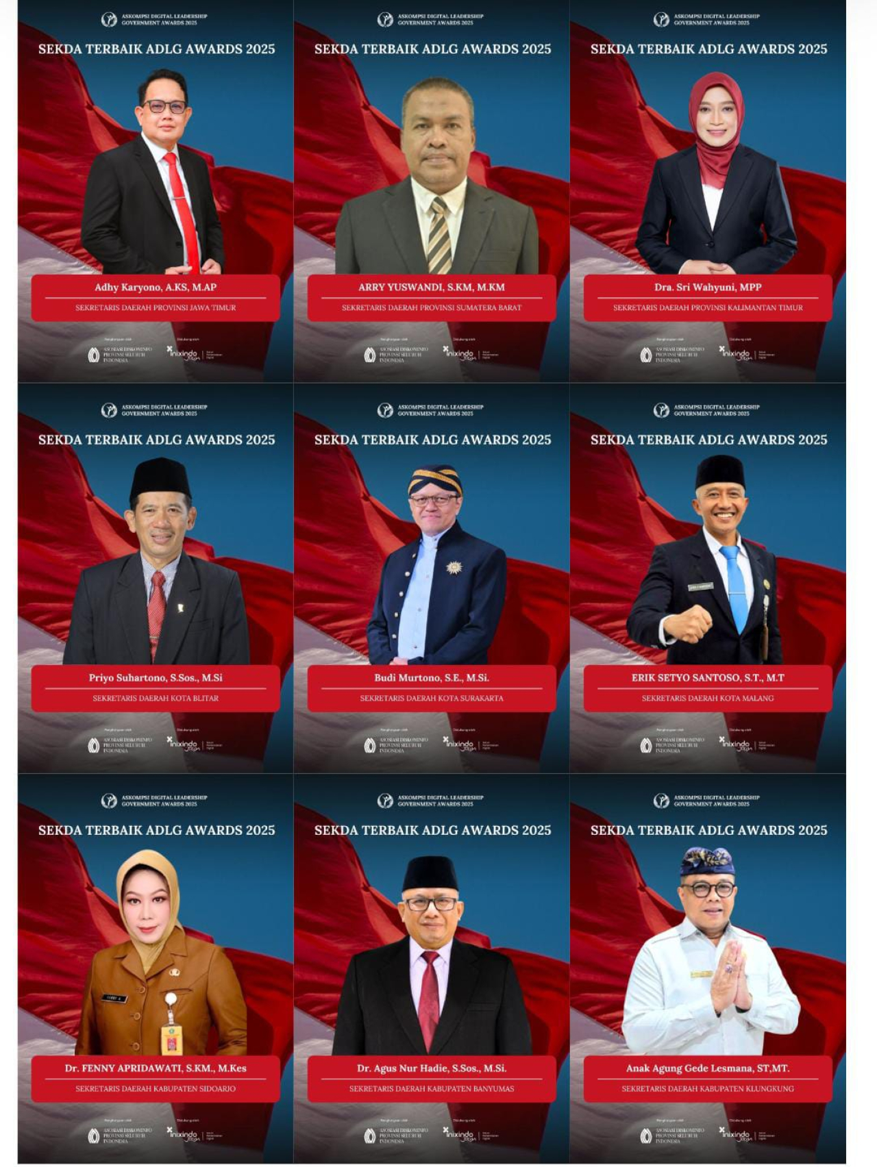 9 Sekda Terbaik Lolos Tahap Visitasi ADLG Awards 2025