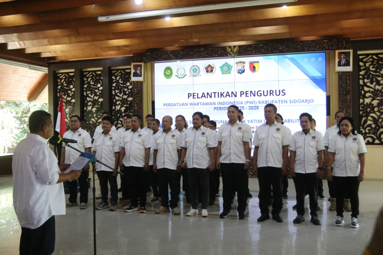 Pengurus PWI Sidoarjo 2025-2028 Resmi Dilantik, Siap Wujudkan Pers yang Berkolaborasi dan Bermartabat