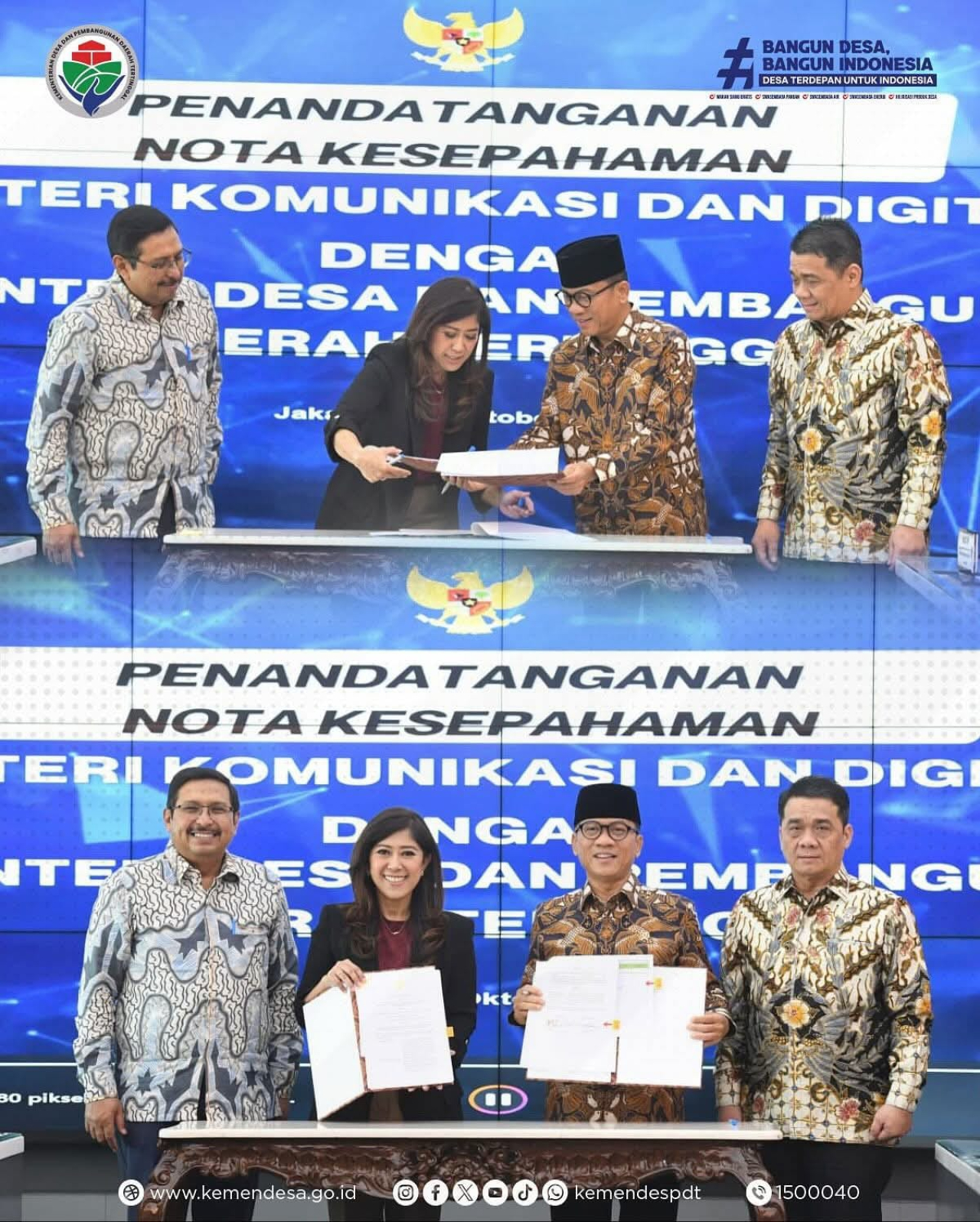 Perkuat Internet Desa Indonesia, Kemendes dan Kemkomdigi Bersinergi