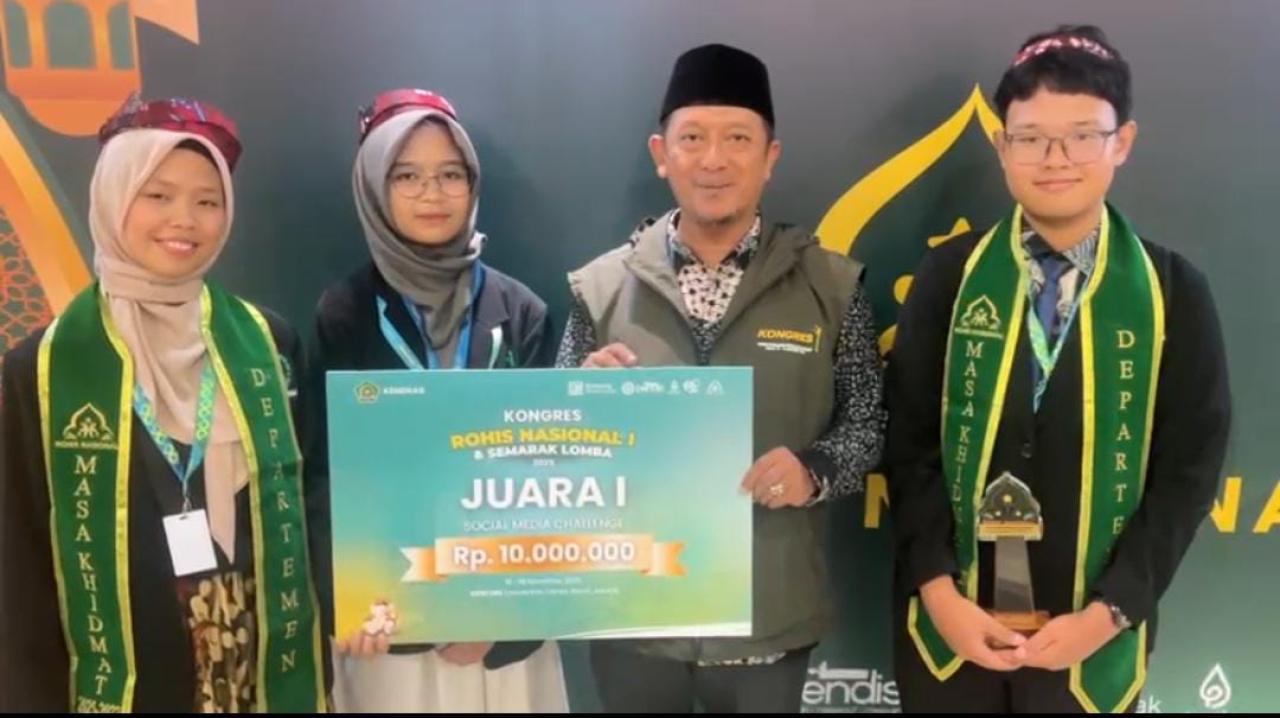 SMA Al Muslim Sidoarjo Raih Juara 1 Nasional Lomba Social Media Challenge Kemenag RI