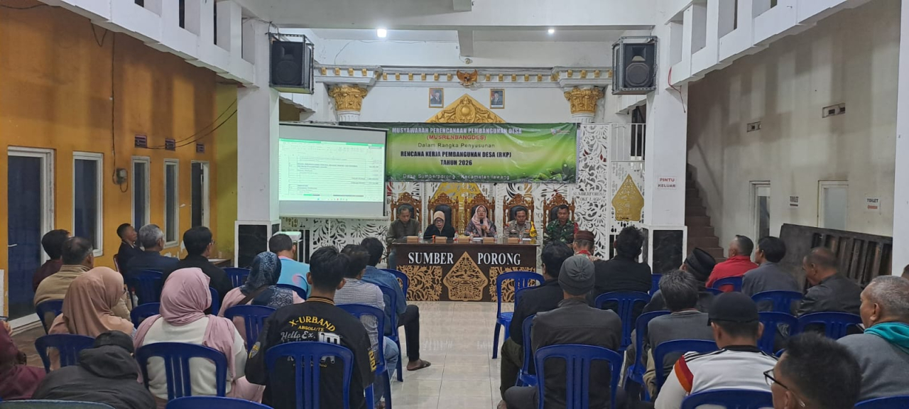 Desa Sumberporong Gelar Musrenbangdes, penetapan Rancangan RKPDes 2026 menjadi RKP Desa 2026