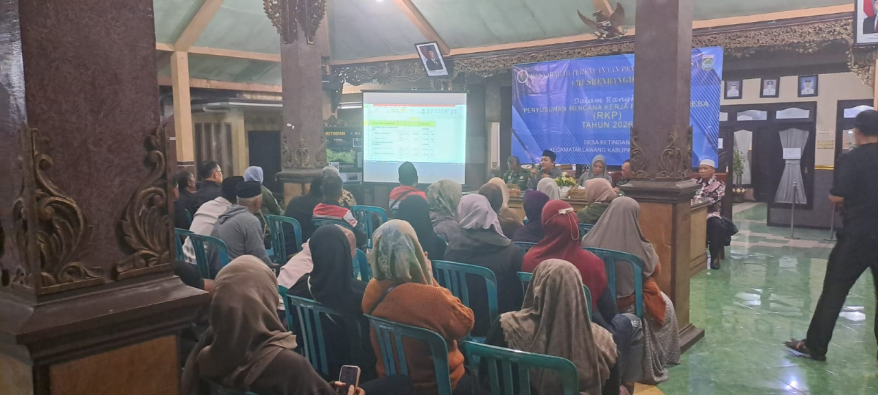 Hujan Tak Halangi Musrenbangdes Ketindan, RKP Desa 2026 Disahkan dalam Harmoni Kebersamaan