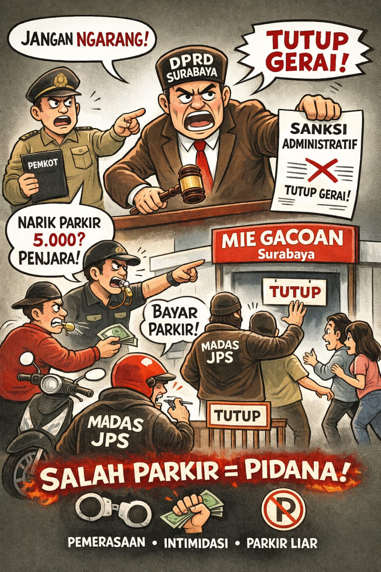 Parkir Gerai Mie Gacoan, dan DPRD Surabaya yang Mendadak Jadi Hakim