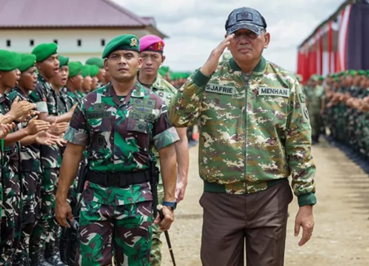 Menhan Tinjau Yonif TP 846, Tegaskan Ketahanan dan Disiplin