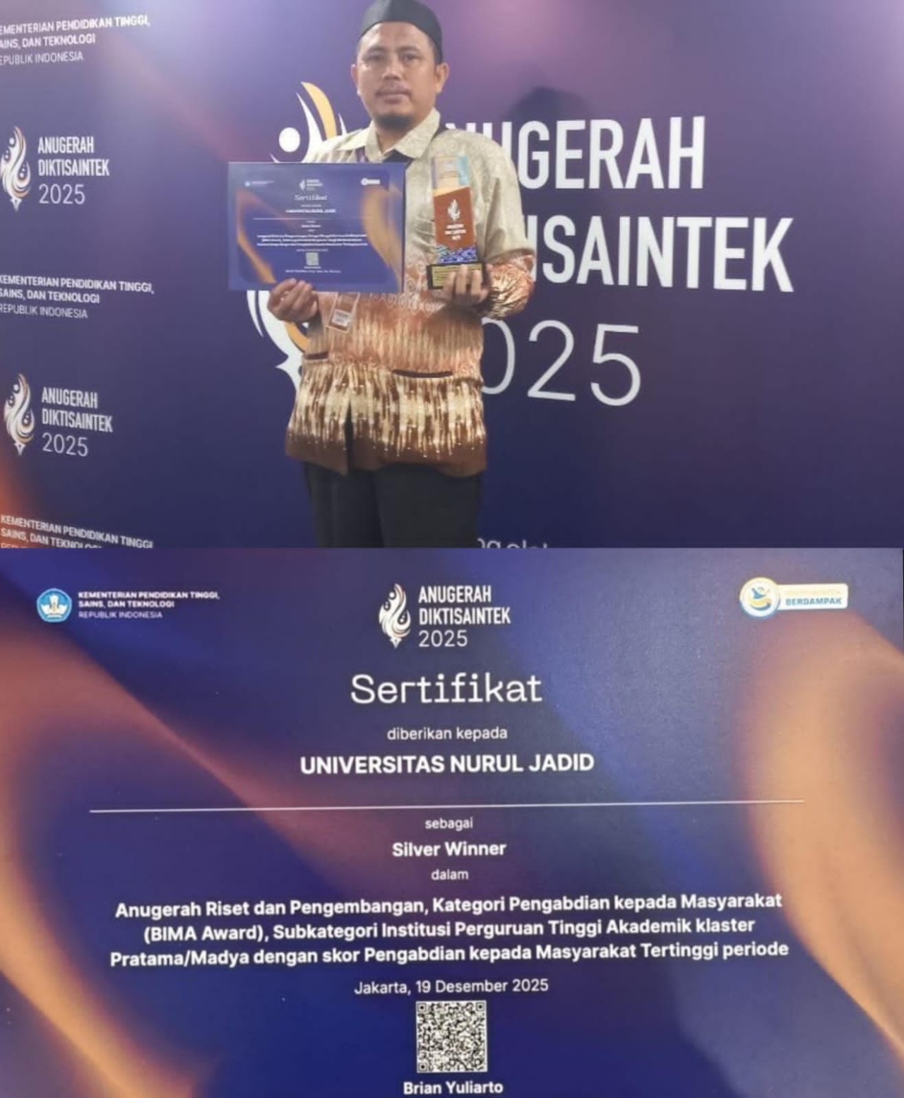 Tiga Tahun, Tiga Anugerah Bergengsi: UNUJA Berjaya di Panggung Riset, Abdims, dan Publikasi Nasional