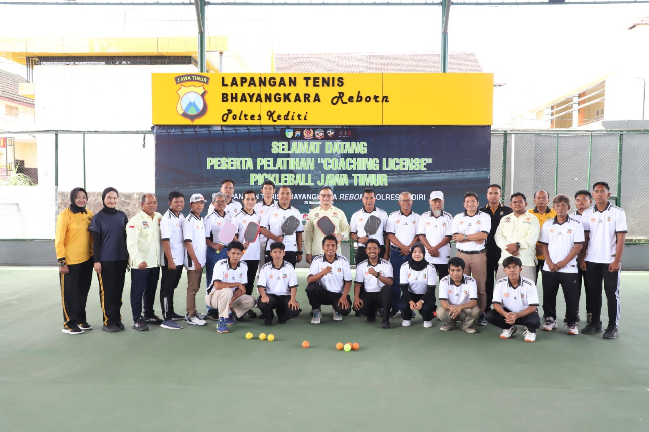 Polres Kediri Jadi Tuan Rumah Penataran Pelatih Dasar Pickleball IPF Jawa Timur