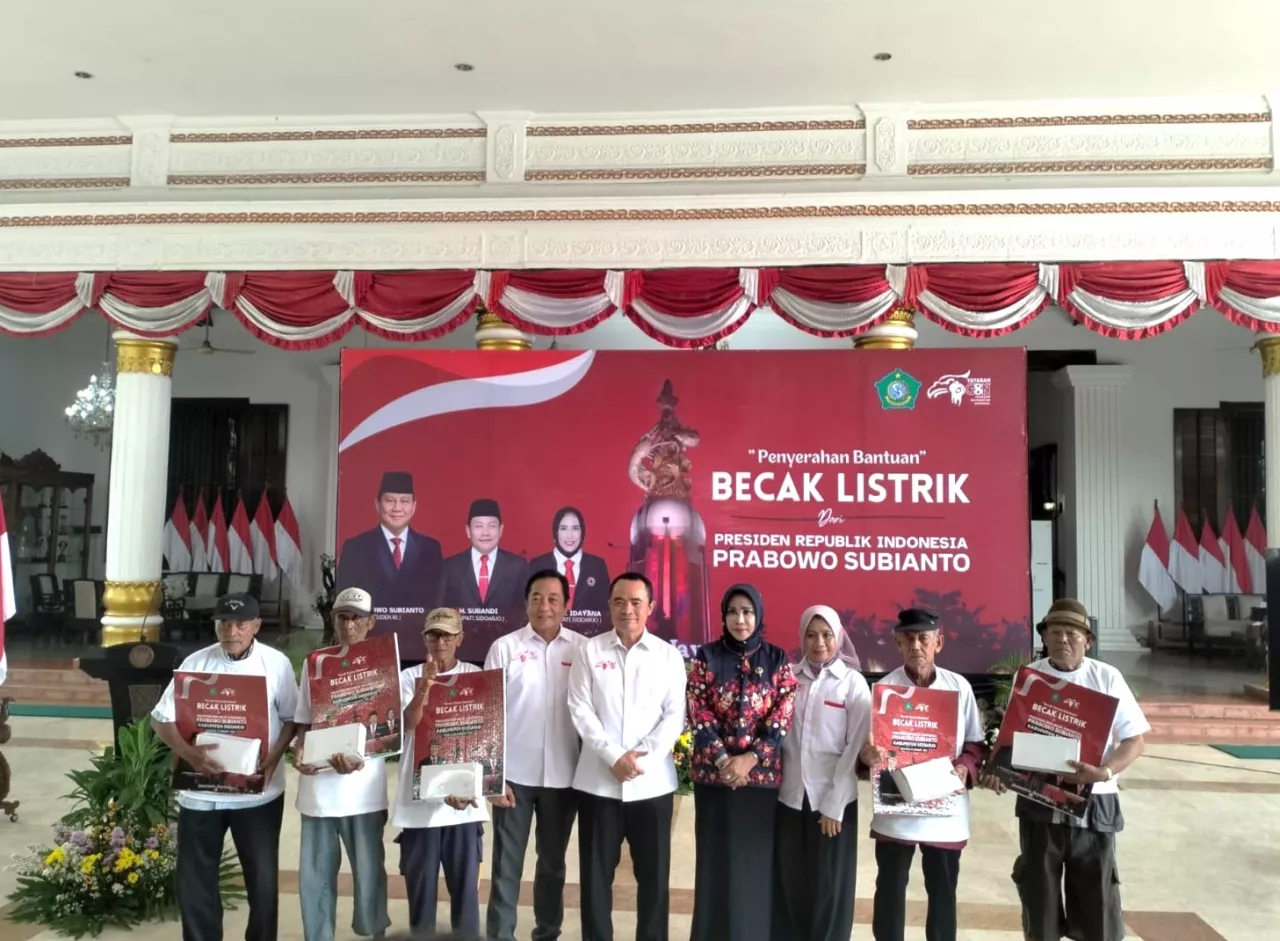 Pemkab Sidoarjo Terima 200 Becak Listrik dari Presiden Prabowo, Dorong Transportasi Ramah Lingkungan