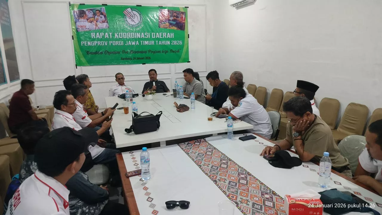 Gelar Rakorda: Pordi Jawa Timur Mantapkan Arah Program Organisasi Tahun 2026