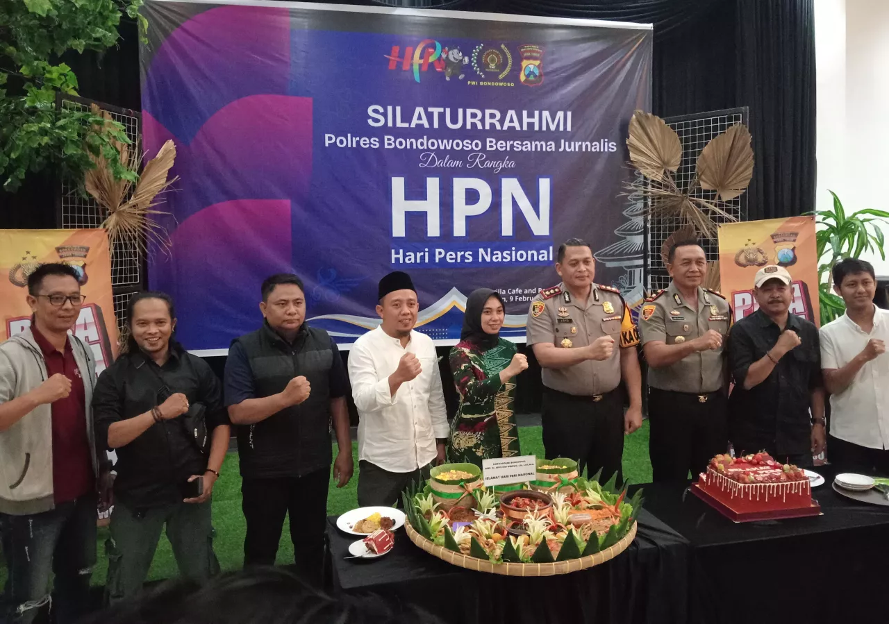 Kapolres Bondowoso Ajak Jurnalis Bersinergi di HPN 2026, Doorprize Hangatkan Silaturahmi
